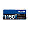 Blau-weiße Toner-Kartusche, mit der Aufschrift "1150" und dem "Brother"-Logo.