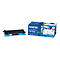 Blau-schwarze Tonerkartusche und Box, Marke Brother, Modell TN-130C.