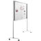 BST verrijdbaar statiefsysteem voor MEDIA ST/MEDIA BA vitrines, L 40 x B 30 x H 1950 mm, met wielen en voetsteun