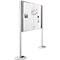 BST vrijstaand staandersysteem voor MEDIA ST/MEDIA BA vitrines, L 40 x B 30 x H 1950 mm, met metalen bodemplaat