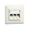 BTR E-DAT modul 3x8(8) UP - Anschlussdose, Unterputz - CAT 6a - Pure White, RAL 9010 - 3 Ports