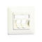 BTR E-DAT modul 8/8(8) UP empty - Anschlussdose, Unterputz - CAT 6 - Pure White, RAL 9010 - 2 Ports