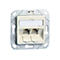 BTR E-DAT modul 8/8(8) UPk - Anschlussdose, Unterputz - CAT 6 - Pure White, RAL 9010 - 2 Ports