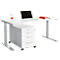 Büromöbelset 2-tlg. MODENA FLEX, höhenverstellbar, Breite 1600 mm 