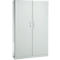 Büroschrank, 5 OH, abschließbar, mit aufliegenden Türen, B 1200 mm, Lichtgrau