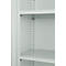 Büroschrank, 5 OH, abschließbar, mit aufliegenden Türen, B 1200 mm, Lichtgrau