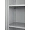 Büroschrank, 5 OH, abschließbar, mit aufliegenden Türen, B 1200 mm, Weißalu