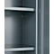 Büroschrank, 5 OH, abschließbar, mit aufliegenden Türen, B 800 mm, Basaltgrau