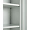 Büroschrank, 5 OH, abschließbar, mit aufliegenden Türen, B 800 mm, Lichtgrau