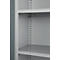 Büroschrank, 5 OH, abschließbar, mit aufliegenden Türen, B 950 mm, Basaltgrau/Weißalu
