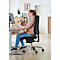 Bürostuhl SSI PROLINE P3+, Synchronmechanik, ohne Armlehnen, Lendenwirbelstütze, 3D-Sitzgelenk, schwarz