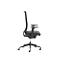 Bürostuhl WIKI, mit Armlehnen, Netz-Rücken, Gestell Kunststoff, schwarz