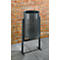 Buitenafvalbak, rond, op voet, gegalvaniseerd staal, 60 liter