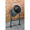Buitenafvalbak, rond, op voet, gegalvaniseerd staal, 60 liter