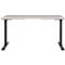 Bureau Aalborg, hauteur réglable électriquement, rectangulaire, jusqu'à 80 kg, piétement en T, L 1400 x P 800 x H 720 - 1200 mm, cachemire/gris noir