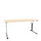 Bureau ALICANTE, pieds en C, rectangulaire, l. 1600 x P 800 x H 680 - 820 mm, coloris érable