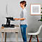 Bureau assis-debout ergotron® WorkFit-Z Mini, réglable en hauteur, jusqu'à 11,4 kg, surface de travail et plateau à clavier, gestion intégrée des câbles.