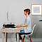Bureau assis-debout ergotron® WorkFit-Z Mini, réglable en hauteur, jusqu'à 11,4 kg, surface de travail et plateau à clavier, gestion intégrée des câbles.