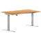 Bureau assis/debout, extension à droite, l. 1800 mm, hêtre 