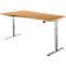 Bureau assis/debout, extension à gauche, l. 1800 mm, hêtre