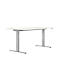 Bureau assis/debout, l. 1600 mm, blanc 