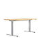 Bureau assis/debout, l. 1600 mm, érable 