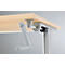 Bureau assis/debout Multitable, table à manivelle, hauteur ajustable, l. 800 mm, coloris érable/alu blanc 