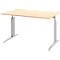 Bureau BARI, rectangulaire, forme A, pieds en C, l. 1200 x P 800 mm, coloris érable