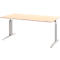 Bureau BARI, rectangulaire, forme A, pieds en C, l. 1600 x P 800 mm, coloris érable