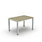 Bureau Bexxstar, rechthoek, 4-poot vierkante buis, B 1200 x H 740 mm, ahorn/chroomzilver