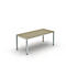 Bureau Bexxstar, rechthoek, 4-poot vierkante buis, B 1800 x H 740 mm, ahorn/chroomzilver