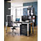 Bureau Bexxstar, rectangulaire, 4 pieds en tube carré, L 1 600 x P 800 x H 740 mm, noir/argent chromé