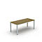 Bureau Bexxstar, rectangulaire, 4 pieds en tube carré, L 1800 x H 740 mm, chêne/chrome argenté