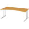 Bureau Combitec, avec plateau cockpit, pieds en C, l. 1800 mm, P 800/1000 mm, érable 