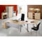 Bureau d’angle ALICANTE 135°, pieds en C, extension à gauche, l. 2166 x P 800 x H 680 - 820 mm, coloris érable
