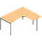 Bureau d’angle ARLON-OFFICE, l. 1600 x P 1200 x H 730 mm, coloris hêtre