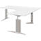 Bureau d'angle BARI, 90°, angle à droite, pieds en C, l. 1800 x P 800 mm, blanc