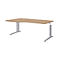 Bureau d'angle BARI, 90°, forme A, angle à gauche, pieds en C, l. 2000 x P 800 mm, coloris chêne