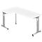Bureau d'angle ULM, à gauche ou à droite, l. 2000 x P 1200 x H 650 - 850 mm, blanc