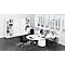Bureau d'angle ULM, à gauche ou à droite, l. 2000 x P 1200 x H 650 - 850 mm, blanc