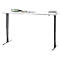 Bureau EHV, hauteur réglable électriquement, jusqu'à 100 kg, 605-1265 mm, piétement en T sans traverse, panneau up/down, L 1800 x P 800, blanc/noir