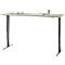 Bureau EHV, hauteur réglable électriquement, jusqu'à 100 kg, 605-1265 mm, piétement en T sans traverse, panneau up/down, L 1800 x P 800, chêne/noir