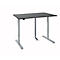 Bureau, elektrisch in hoogte verstelbaar, incl. kabelketting &amp; kabelgoot, rechthoekig, T-voet, B 1200 x D 800 x H 715-1205 mm, grafiet/wit aluminium