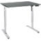 Bureau, elektrisch in hoogte verstelbaar, rechthoekig, T-Fu, B 1200 x D 800 x H 755-1255 mm, grafiet/wit + memory-bedieningspaneel, kabelgoot