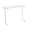 Bureau, elektrisch in hoogte verstelbaar, rechthoekig, T-voet, B 1300 x D 650 x H 715-1205 mm, wit/wit 