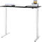 Bureau, elektrisch in hoogte verstelbaar, T-poot zonder dwarsbalk, B 1300 x D 650 x H 605-1265 mm, grafiet/wit