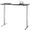 Bureau, elektrisch in hoogte verstelbaar, T-poot zonder dwarsbalk, B 1300 x D 650 x H 605-1265 mm, grafiet/zilver