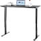 Bureau, elektrisch in hoogte verstelbaar, T-poot zonder dwarsbalk, B 1300 x D 650 x H 605-1265 mm, grafiet/zwart