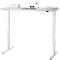 Bureau, elektrisch in hoogte verstelbaar, T-poot zonder dwarsbalk, B 1300 x D 650 x H 605-1265 mm, lichtgrijs/wit