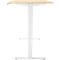 Bureau, elektrisch in hoogte verstelbaar, T-poot zonder dwarsbalk, B 1600 x D 800 x H 605-1265 mm, ahorn/wit